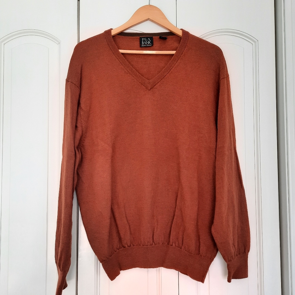 JoS. A. Bank 100% Moreno Wool XXL V-neck sweater